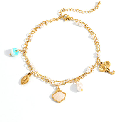 Good Fortune Multi-Charm Anklet