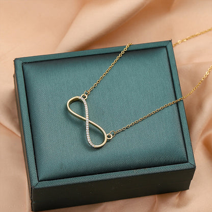 Infinity Curve Gold Necklace