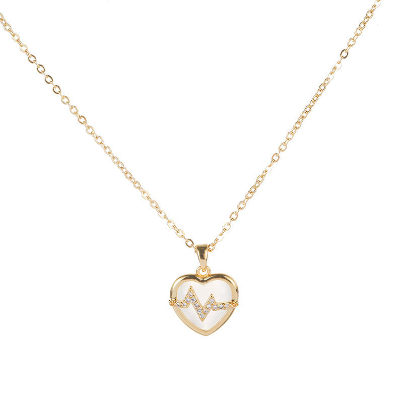 Heartbeat Heart Zircon Necklace