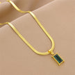 Classic Emerald Stone Pendant Necklace