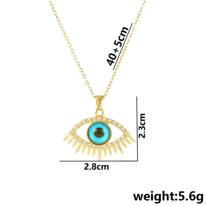 Blue Evil Eye Crystal Pendant