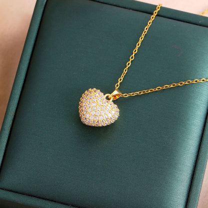 Luxe Encrusted Heart Statement Necklace
