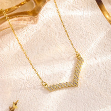 CZ Chevron V Pendant Necklace