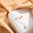 Rose Pearl Stem Pendant Necklace