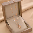 Majestic Swan Rose Gold Pendant Necklace