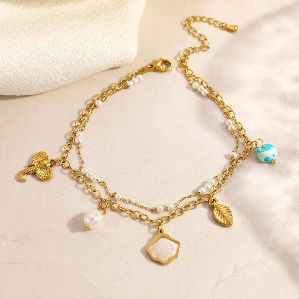 Good Fortune Multi-Charm Anklet