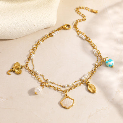 Good Fortune Multi-Charm Anklet