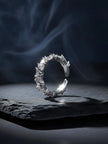 Luxe Trillion-Cut Stackable Eternity Silver Diamond Ring