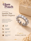 Opulent Solitaire Round Eternity Stackable Silver Diamond Band Ring