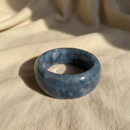 Serene Blue Dome Resin Bangle