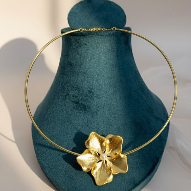 Petal & Pearl Statement Necklace