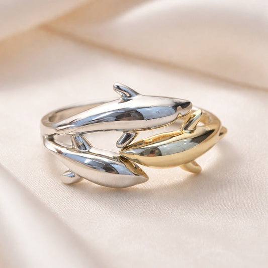 Dual-Tone Dolphin Bypass Bangle Kada
