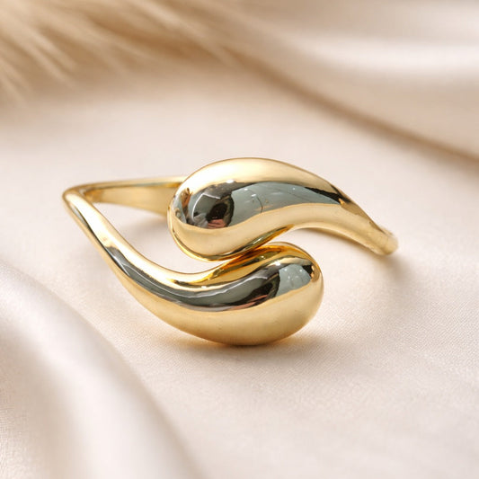 Polished Teardrop Wrap Cuff Bracelet