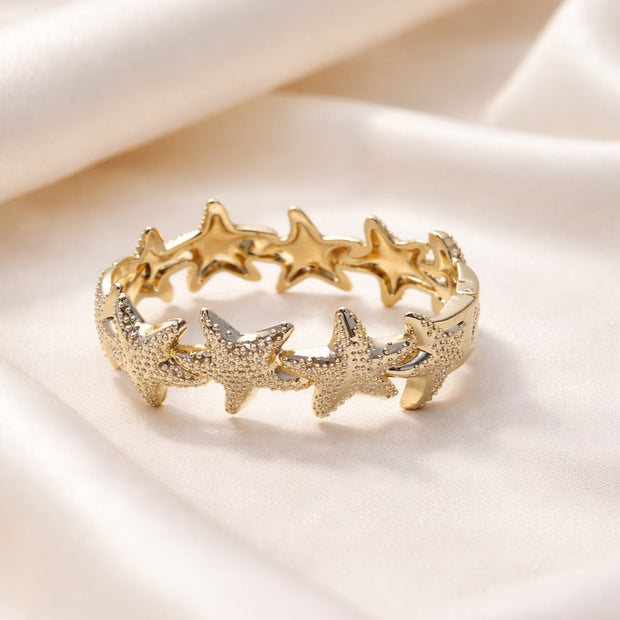 The Stardust Celestial Hinged Bangle Bracelet
