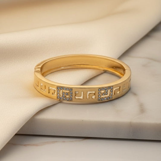 Modern Elysian Gold Bangle for Women