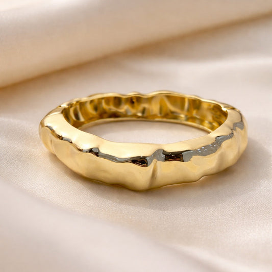 Irregular Organic Shape Gold Bracelet