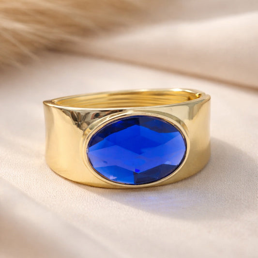 Royal Blue Azure Statement Cuff Bracelet