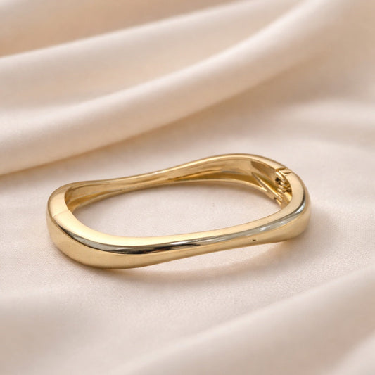 Modern Geometric Metal Cuff Bracelet