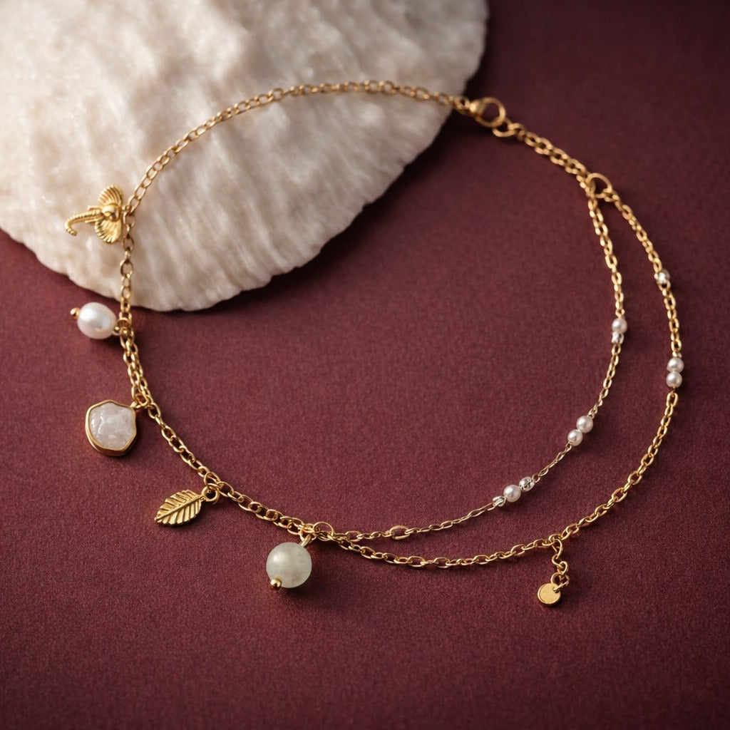 Good Fortune Multi-Charm Anklet