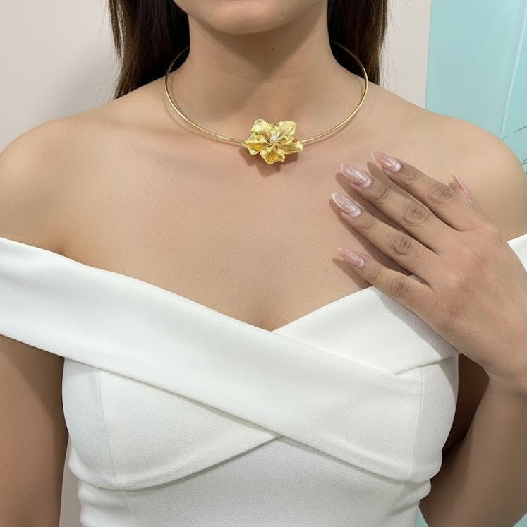 Petal & Pearl Statement Necklace