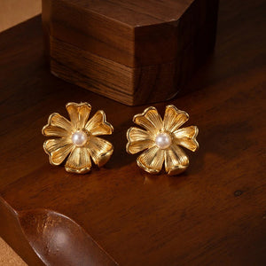 Floret Pearl Statement Earrings
