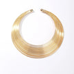 Layered gold plated choker necklace for women on white background – Glampouch jewelry