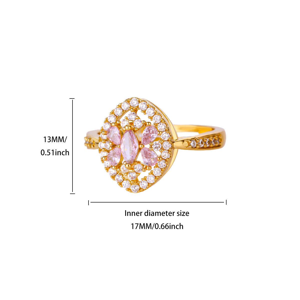 Pink Marquis Center Oval Pave Halo Diamond Ring