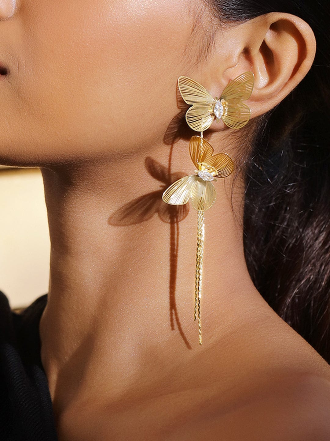 Long Butterfly Dangler Earrings